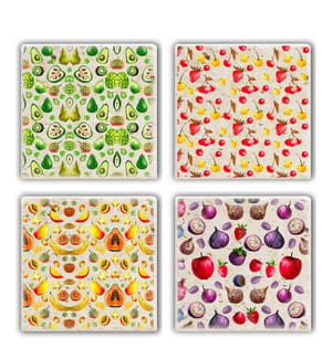 Glasmatte 4 Stück - Multicolor