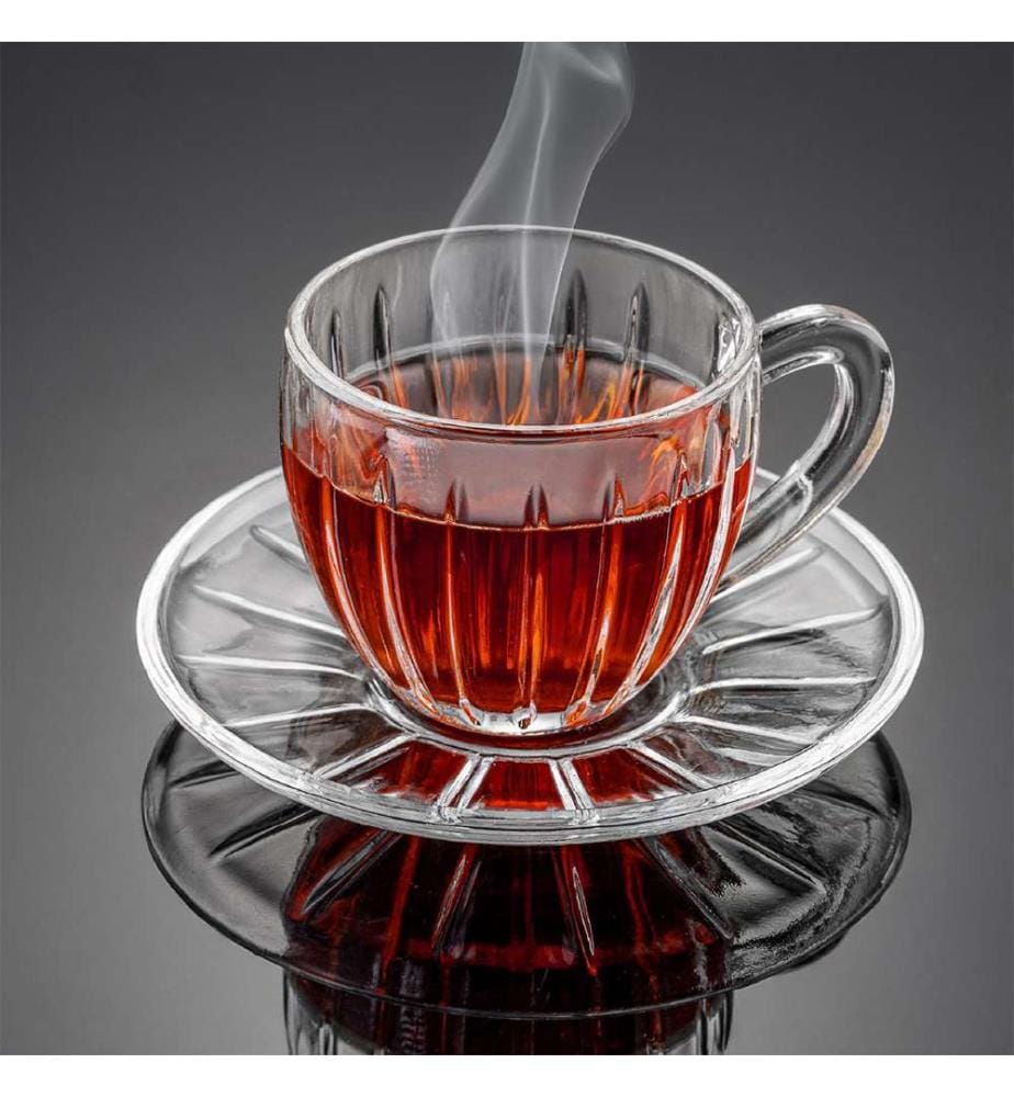 Teetassen-Set 12-teilig - Transparent
