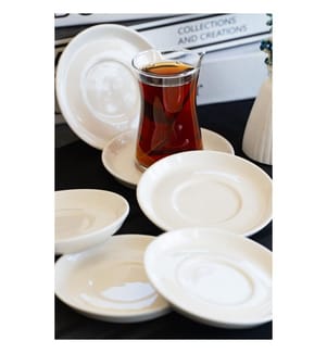 Saucer Set 6 Pieces - White