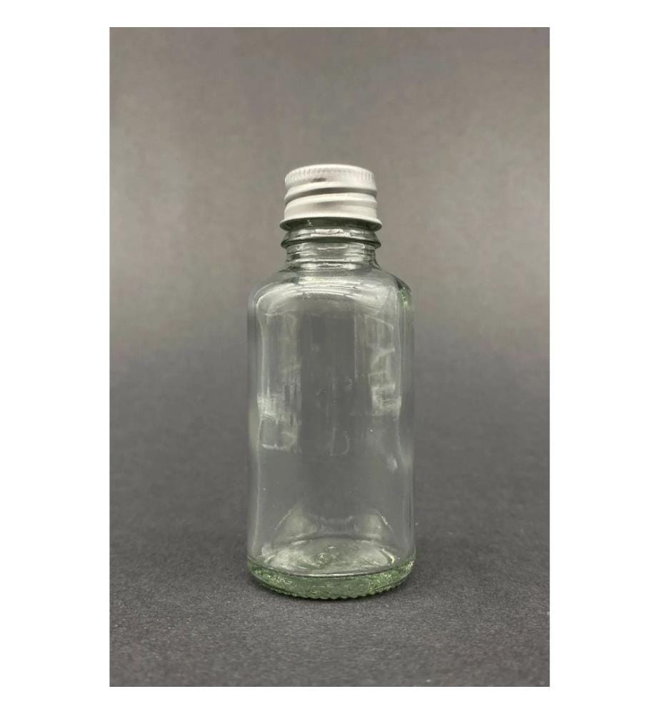 Glasflaschen-Set 12-teilig - Transparent und Silber