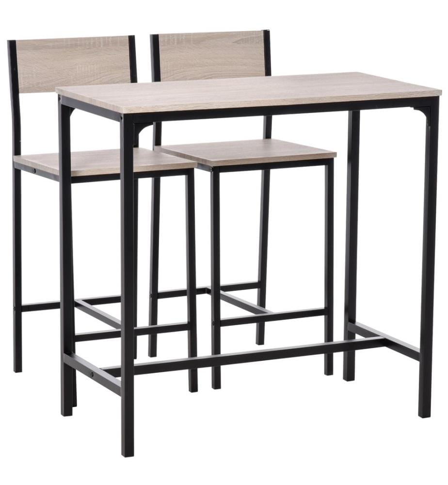 Bistrotisch Set Stehtisch Küchentisch mit 2 Barhocker