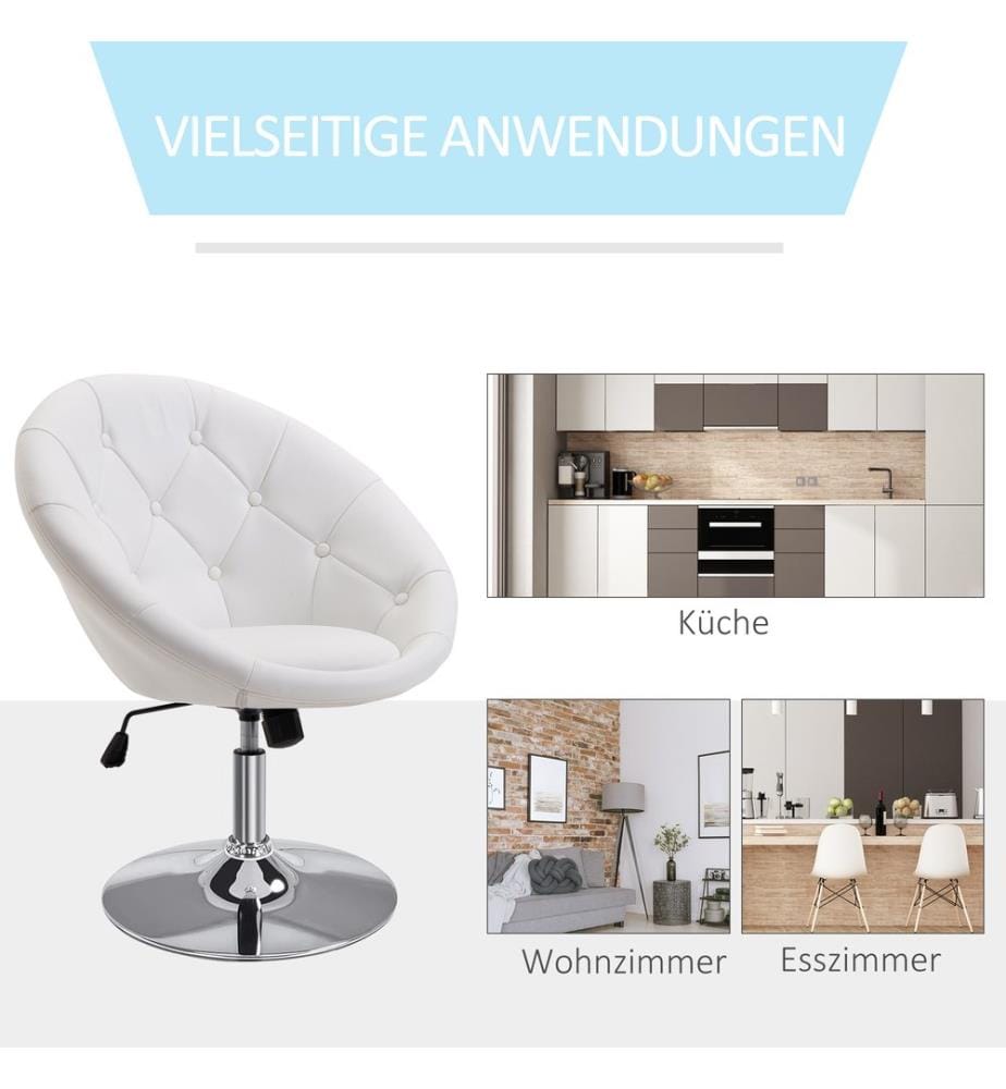 Arbeitshocker Drehhocker Bürostuhl verchromt