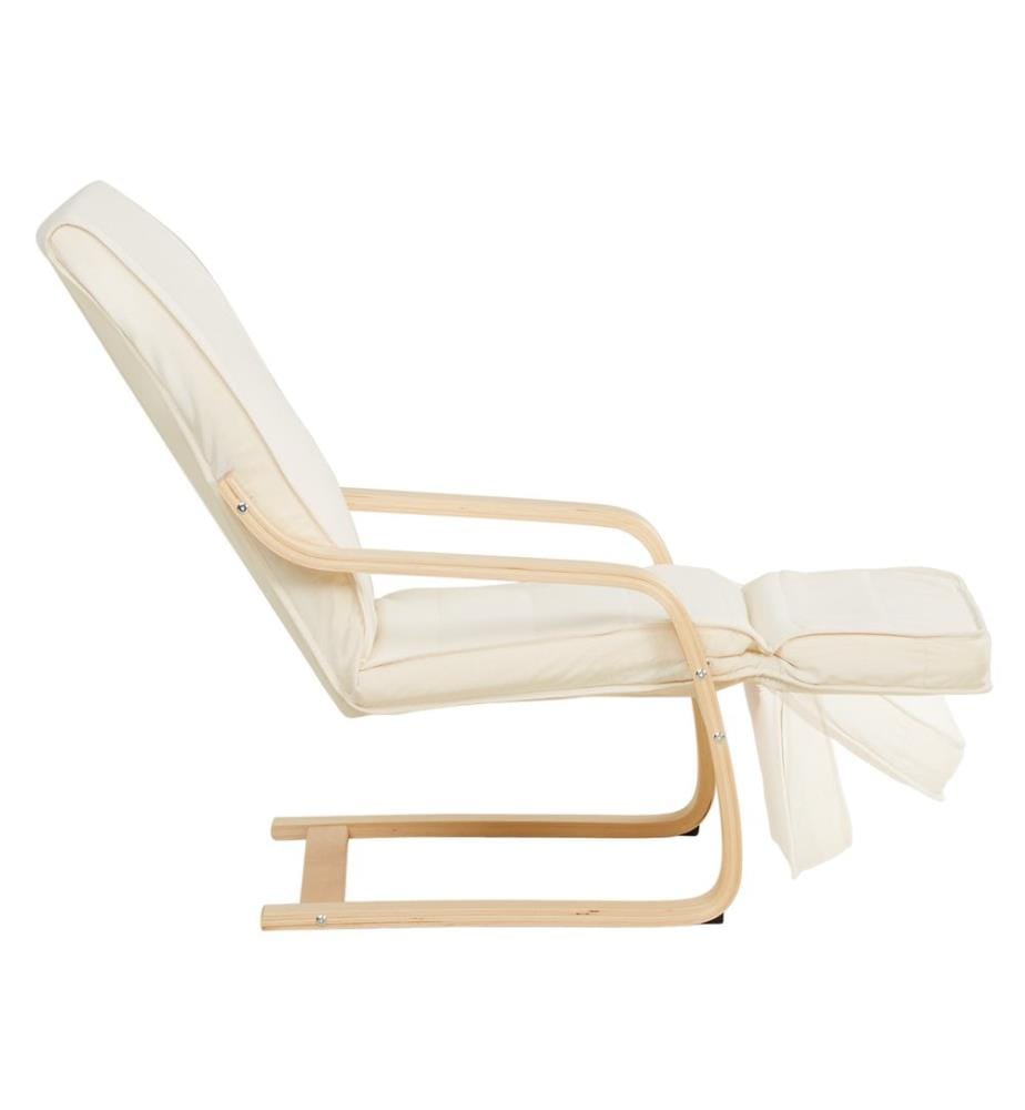 Fauteuil relax avec repose-pieds Beige