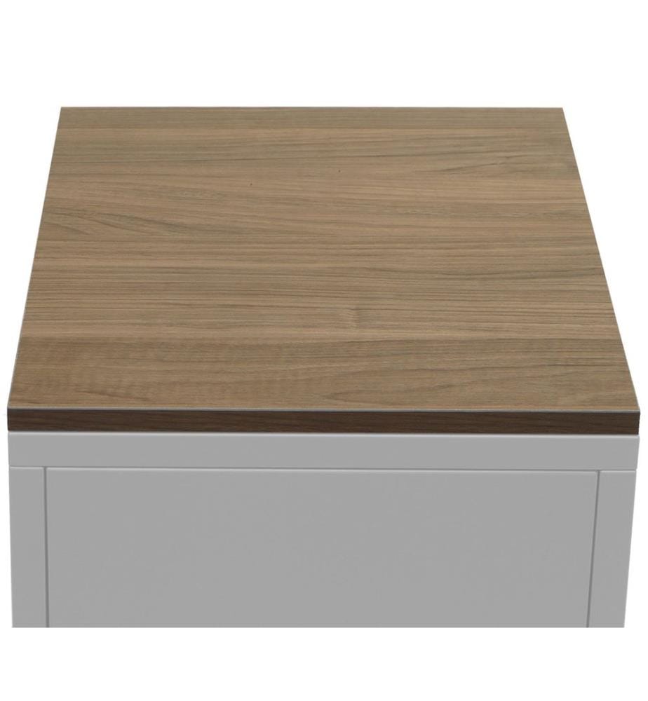 Table de nuit Industrial acier JAM-L84 63x40x40 cm blanc