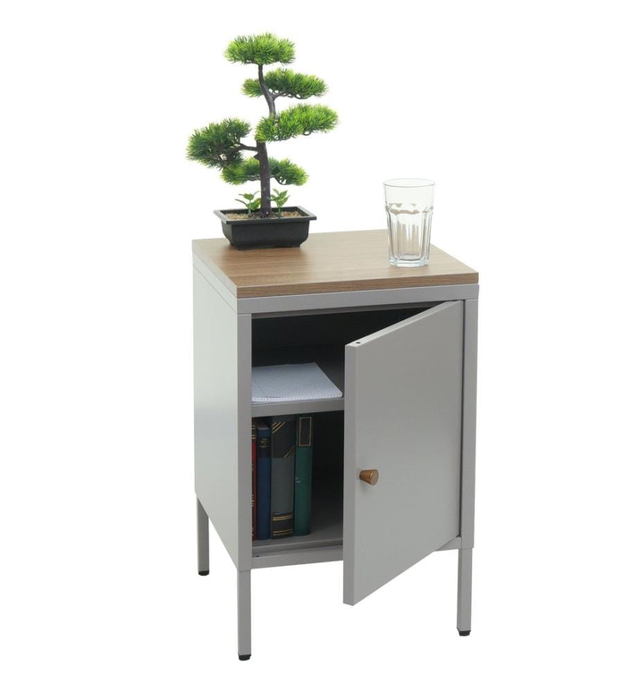Nachttisch Industrial Stahl JAM-L84 63x40x40 cm grau