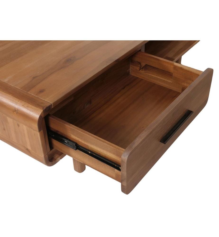 Table basse de salon en acacia massif 44x125x60 cm