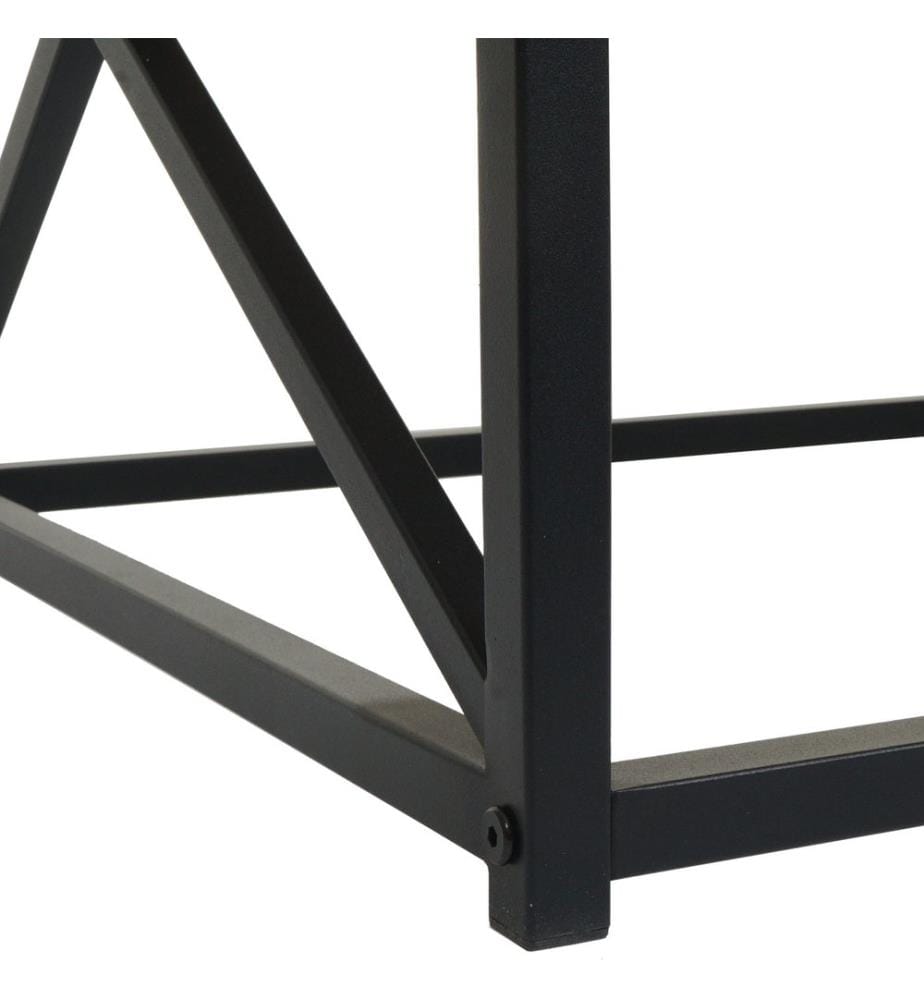 Table basse de salon Table de salon en métal 44x110x60 cm aspect chêne sauvage