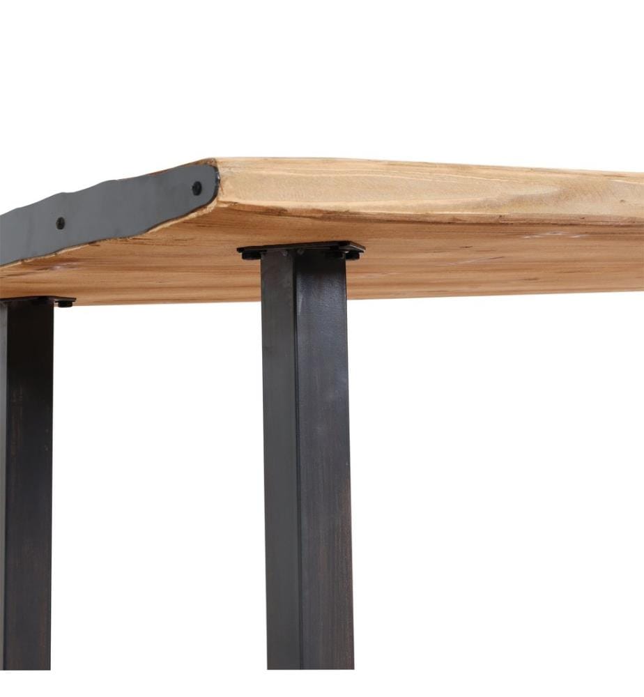 Dining table JAM-L75 200x90 cm solid wood industrial natural