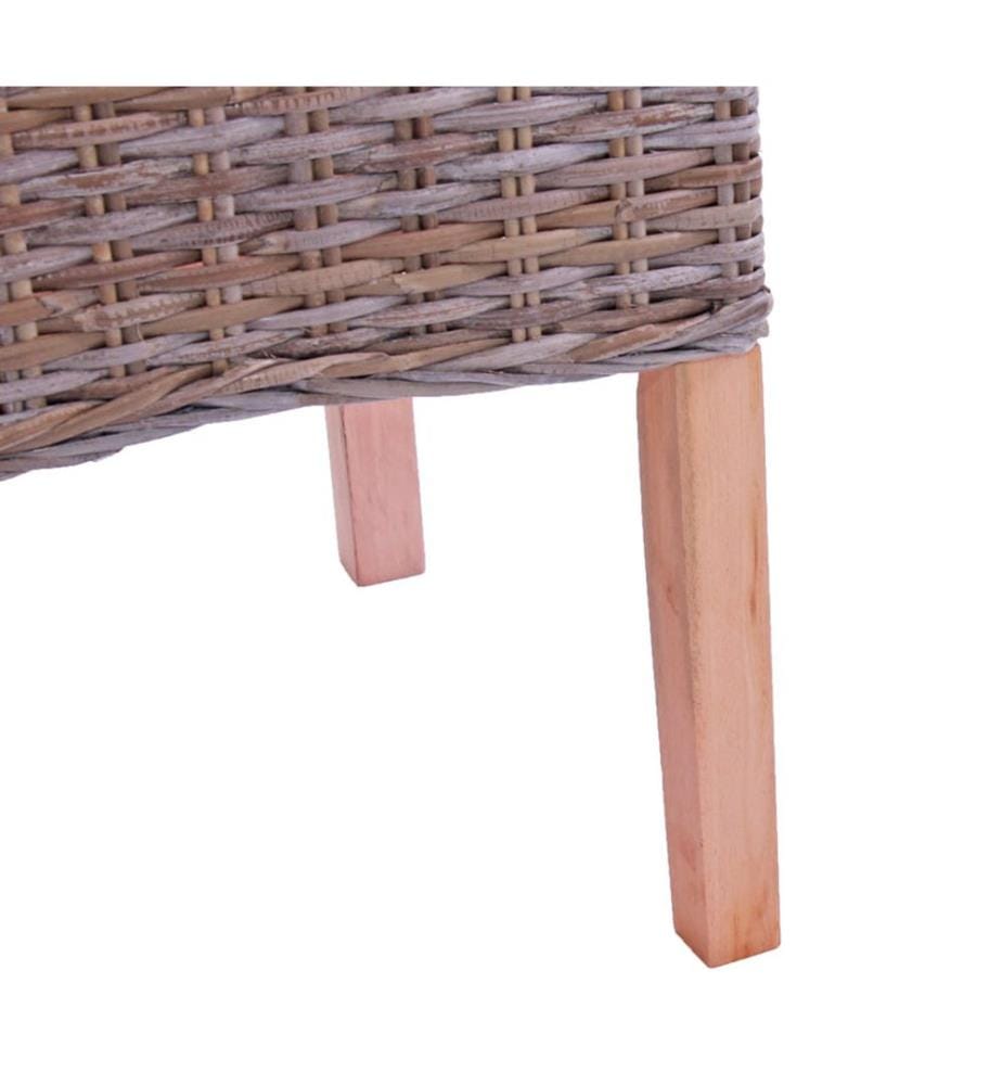 2x Esszi mmerstuhl Kubu-Rattan - ohne Sitzkissen