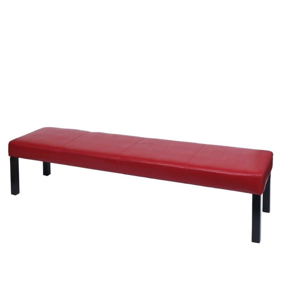 Banc M37 similicuir 180x43x49 cm rouge