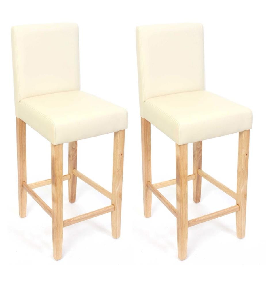 2x Barhocker - creme helle Füsse