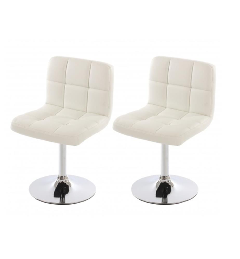 2x Esszi mmerstuhl Kavala Chrom - weiss