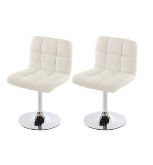 2x Esszi mmerstuhl Kavala Chrom - weiss