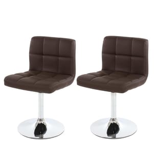 2x Esszi mmerstuhl Kavala Chrom - braun