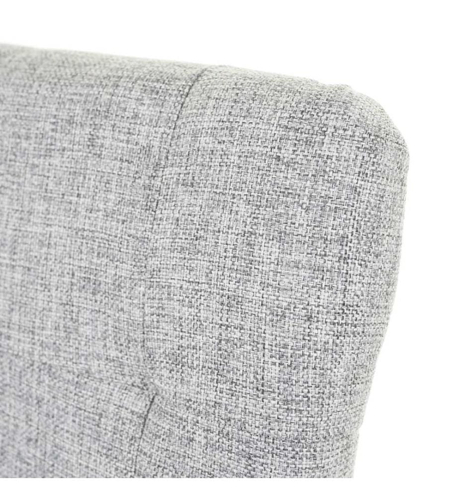 6x Esszi mmerstuhl Stoff Textil grau helle Beine