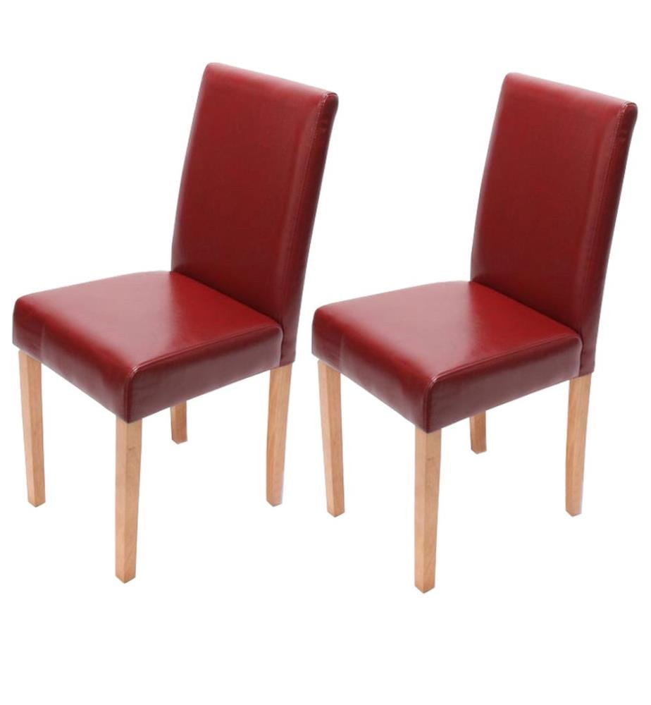 2x Esszi mmerstuhl Littau rot helle Beine