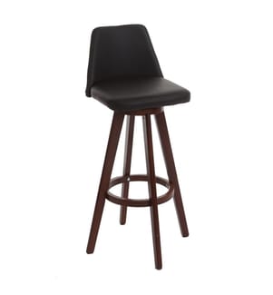 Sgabello da bar 360 girevole in legno similpelle