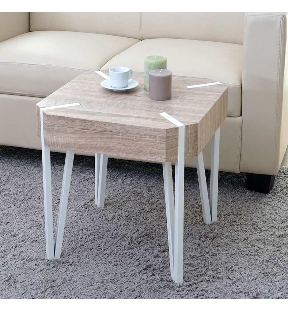 Table basse Kos - Chêne Sonoma clair pieds
