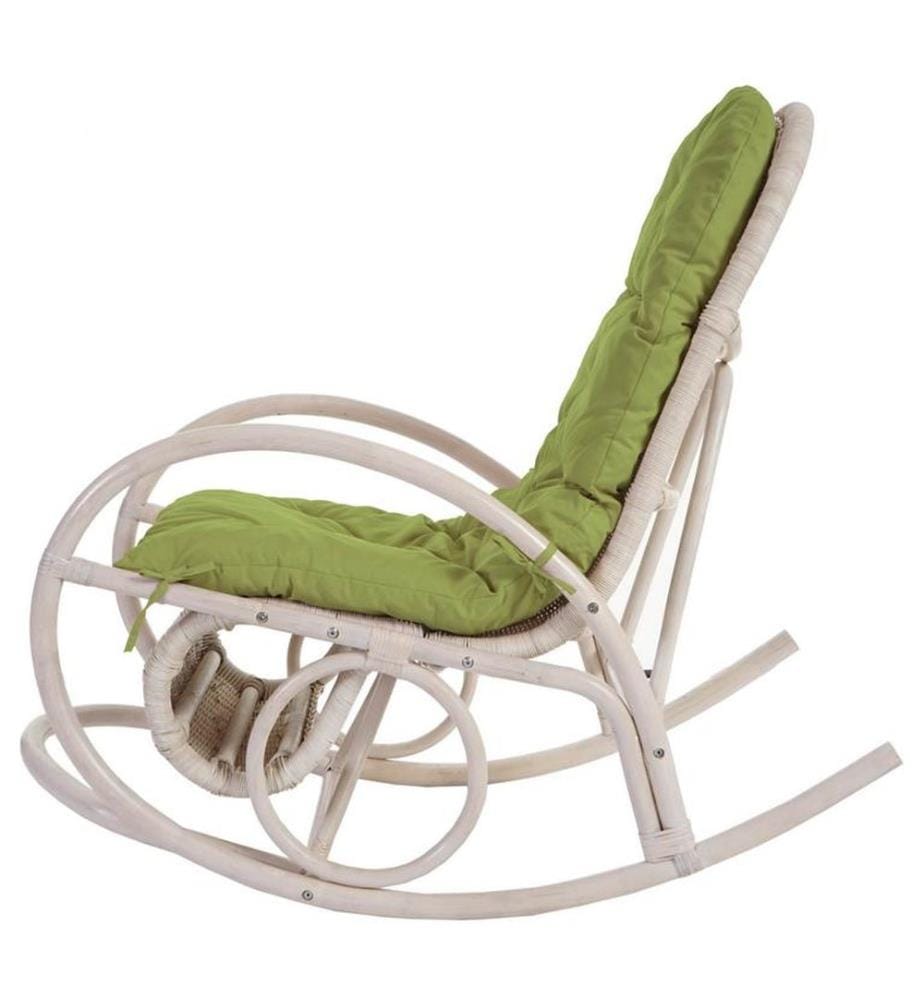 Rotin - Fauteuil à bascule Esmeraldas- revêtement vert