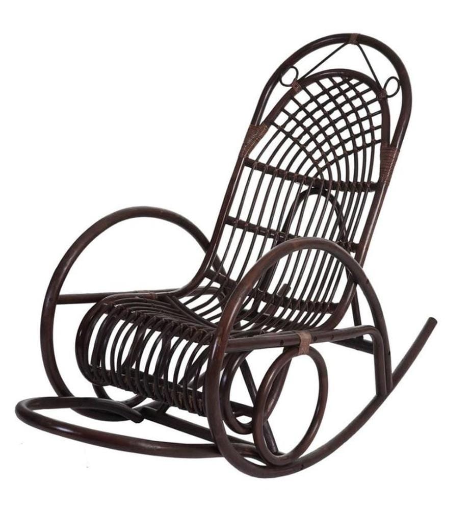 Rattan Schaukelstuhl Derby - Auflage creme