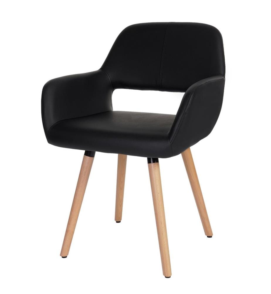 Esszi mmerstuhl Altena Retro II Kunstleder schwarz