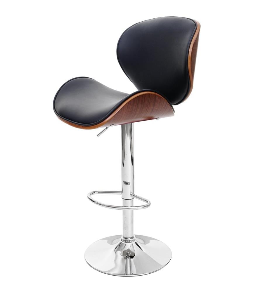 Barhocker Retro-Design - Walnuss schwarz