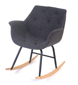 Schaukelstuhl Malmö - Textil grau