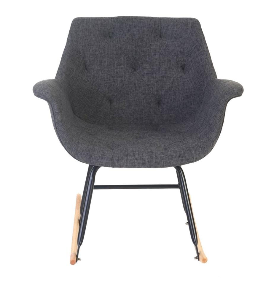 Fauteuil à bascule Malmö - Textile gris