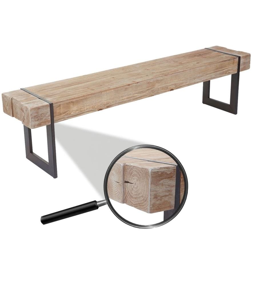 Solid wood dining bench - 180 cm