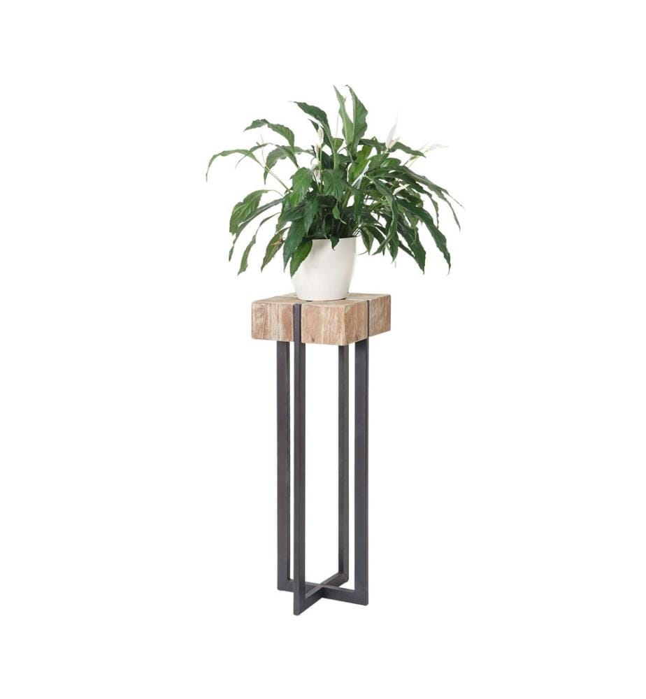 Table de fleur HWC Table d'appoint - Sapin Bois 100x32x32 cm