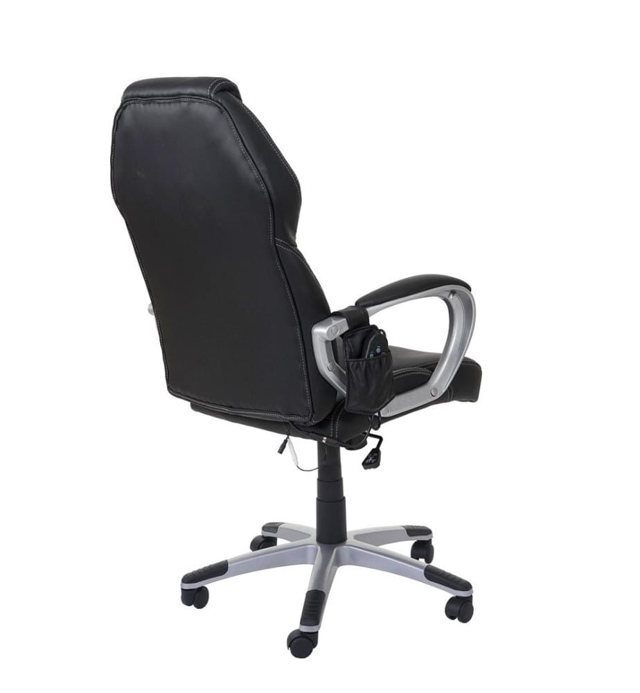Massage Bürostuhl Heizfunktion Massagefunktion Kunstleder schwarz