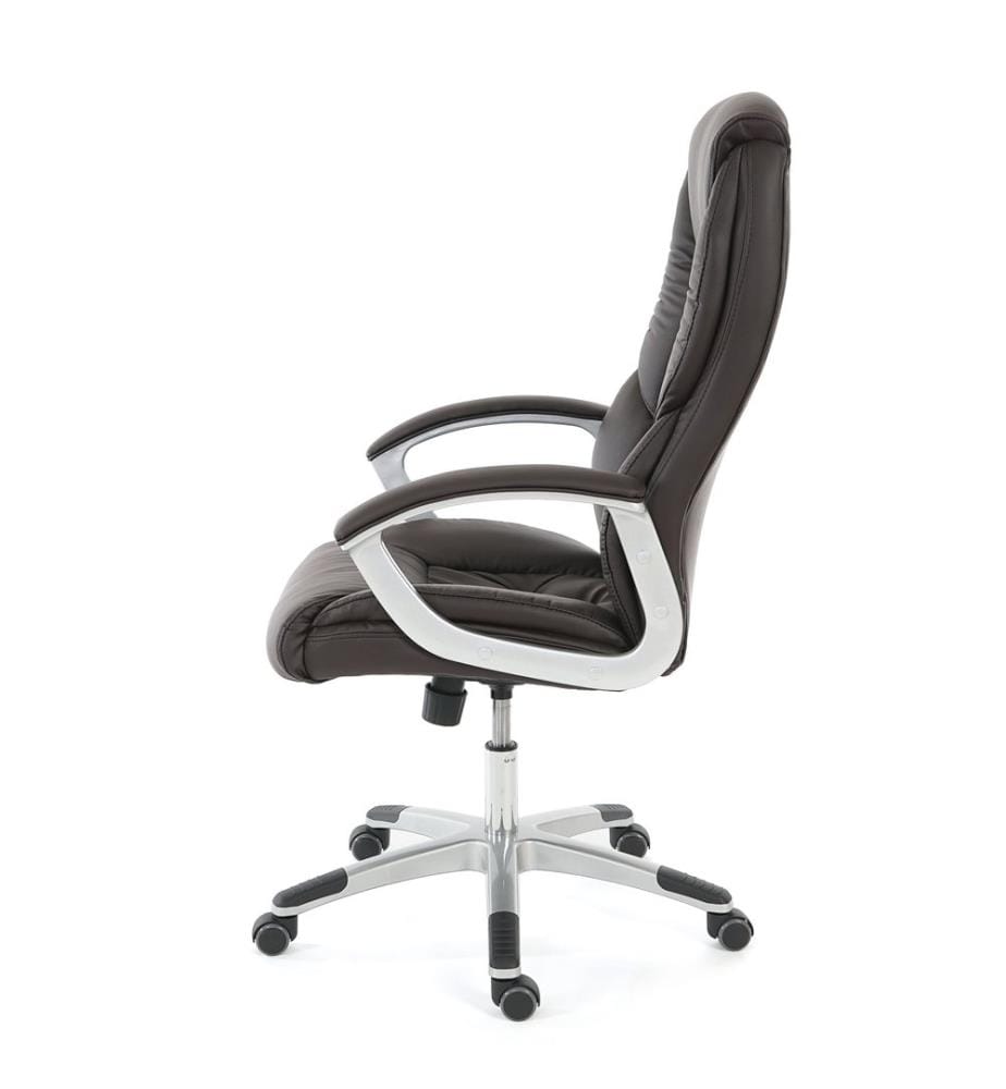 Profi-Bürostuhl XXL Chefsessel 150kg belastbar Kunstleder braun