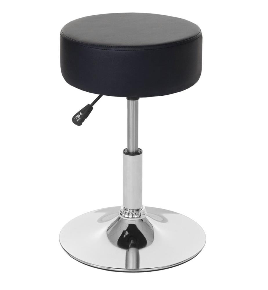 Hocker Sitzhocker höhenverstellbar Ø 35 cm Kunstleder, schwarz
