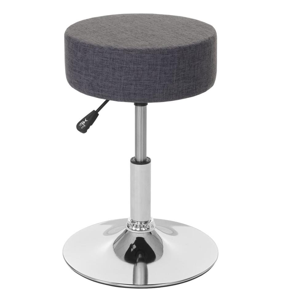 Hocker Sitzhocker höhenverstellbar Ø 35 cm Textil, grau
