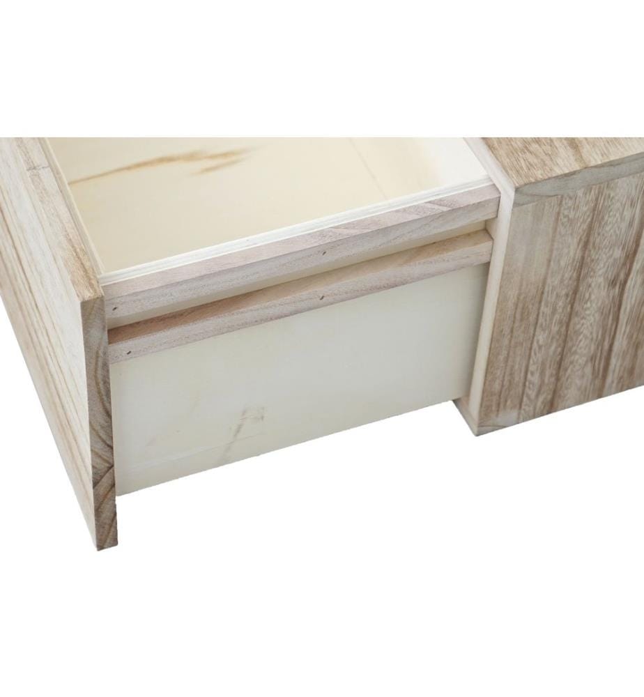 Shabby bedside table Dinant floating shelf with drawer 21x46x30 cm natural