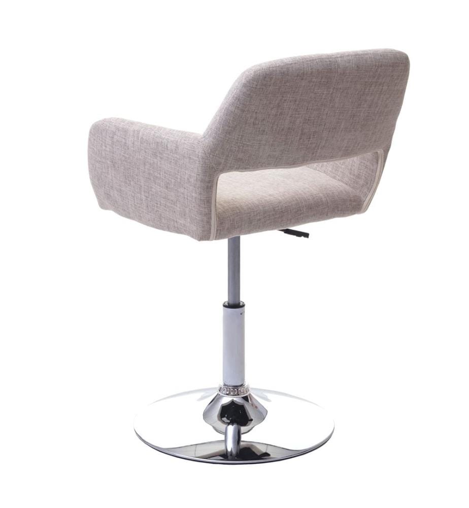 Esszi mmerstuhl Altena Retro III Stoff Textil creme grau