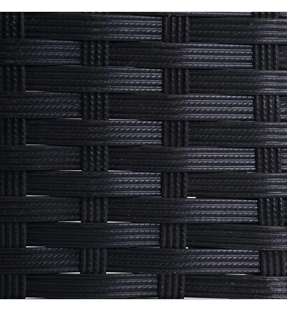 Banc de jardin en poly rotin Halden 3 places anthracite, coussin vert
