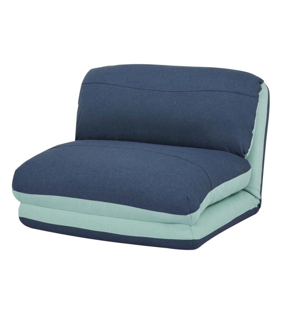 Schlafsessel Schlafsofa Funktionssessel Stoff Textil blau