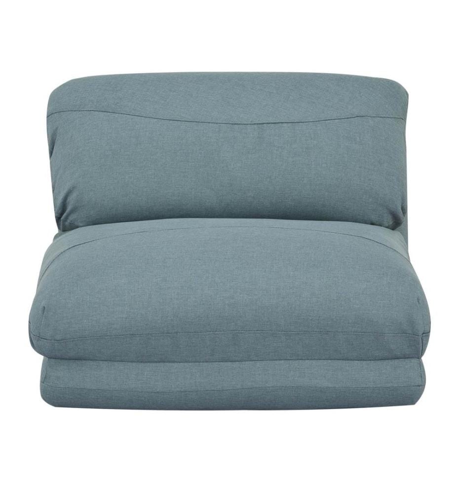 Schlafsessel Schlafsofa Funktionssessel Stoff Textil grau-blau