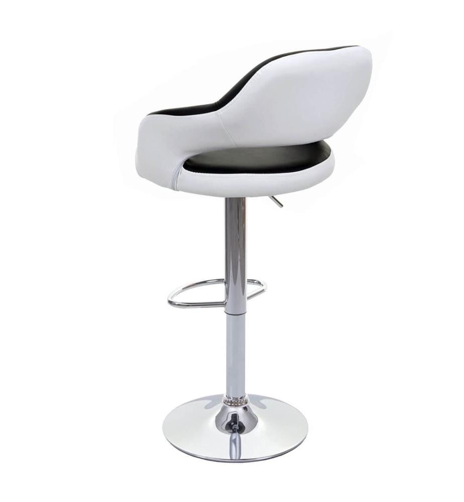 2er-Set Barhocker JAM-F16 Drehhocker mit Lehne schwarz-weiss