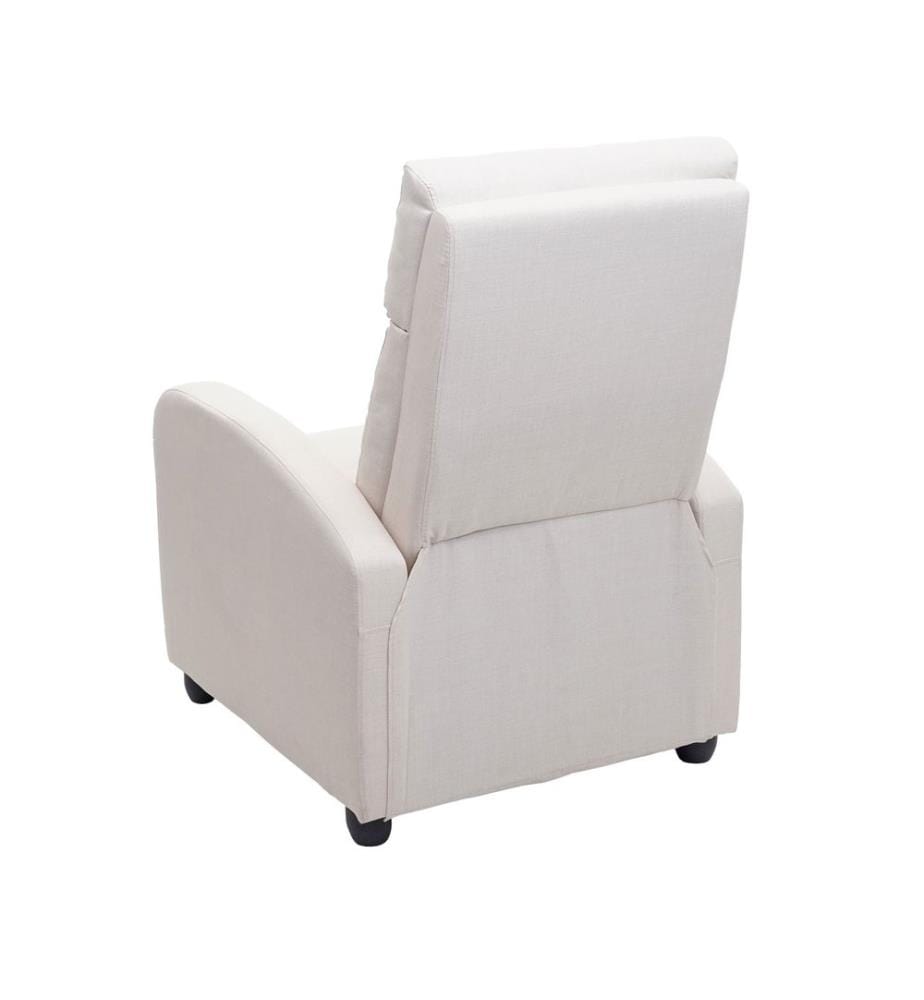 Fernsehsessel Sessel mit Liegefunktion Stoff Textil - creme
