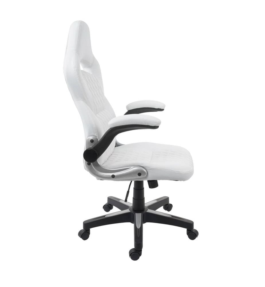 Bürostuhl Drehstuhl Kunstleder weiss