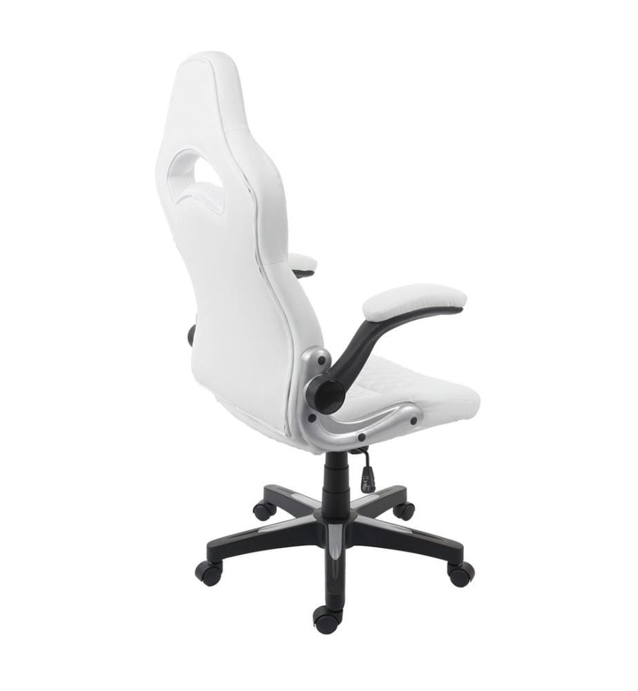 Bürostuhl Drehstuhl Kunstleder weiss