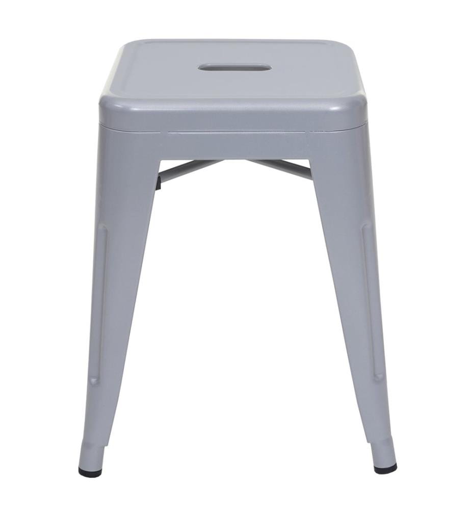 4x tabouret Tabouret métallique design industriel empilable gris