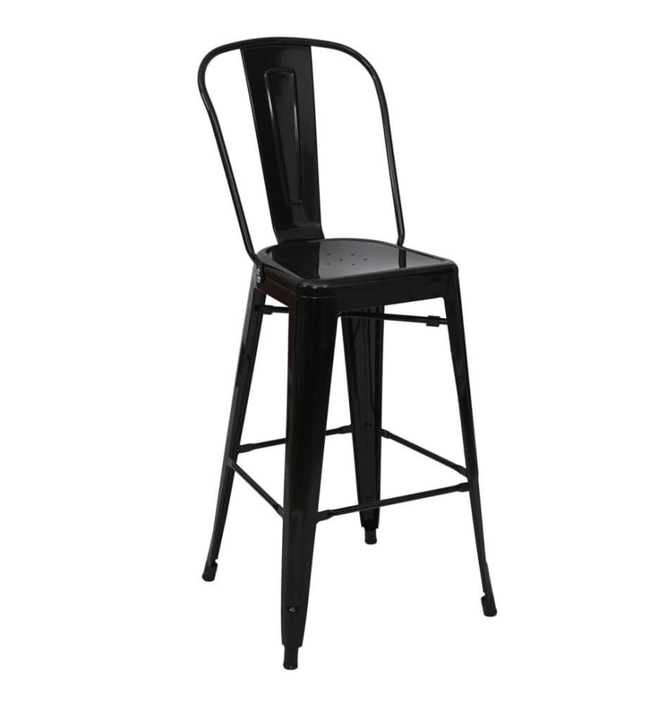 2er-Set Barhocker JAM-A73 Industriedesign schwarz