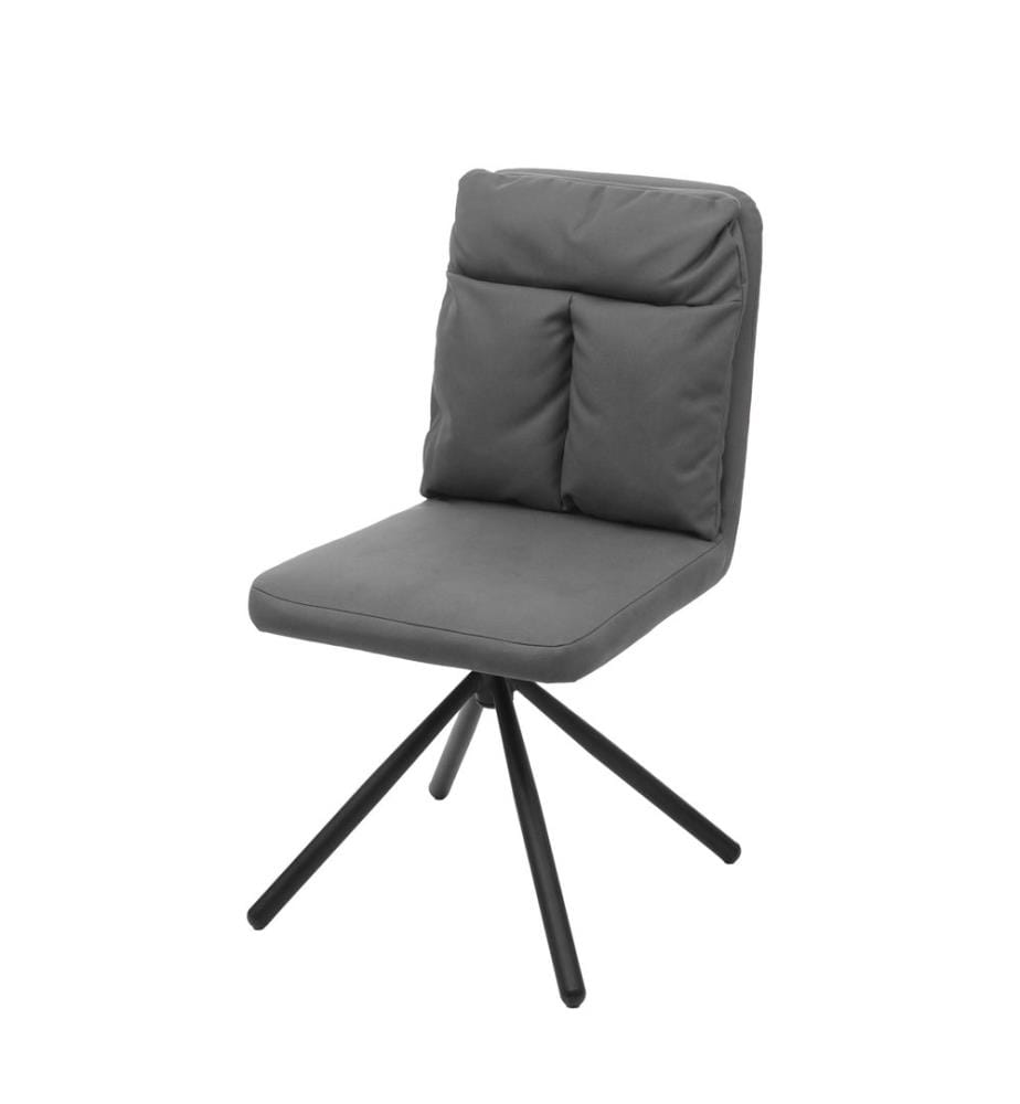 Chaise de salle à manger Chaise de cuisine, pivotante Auto-Position Tissu - gris