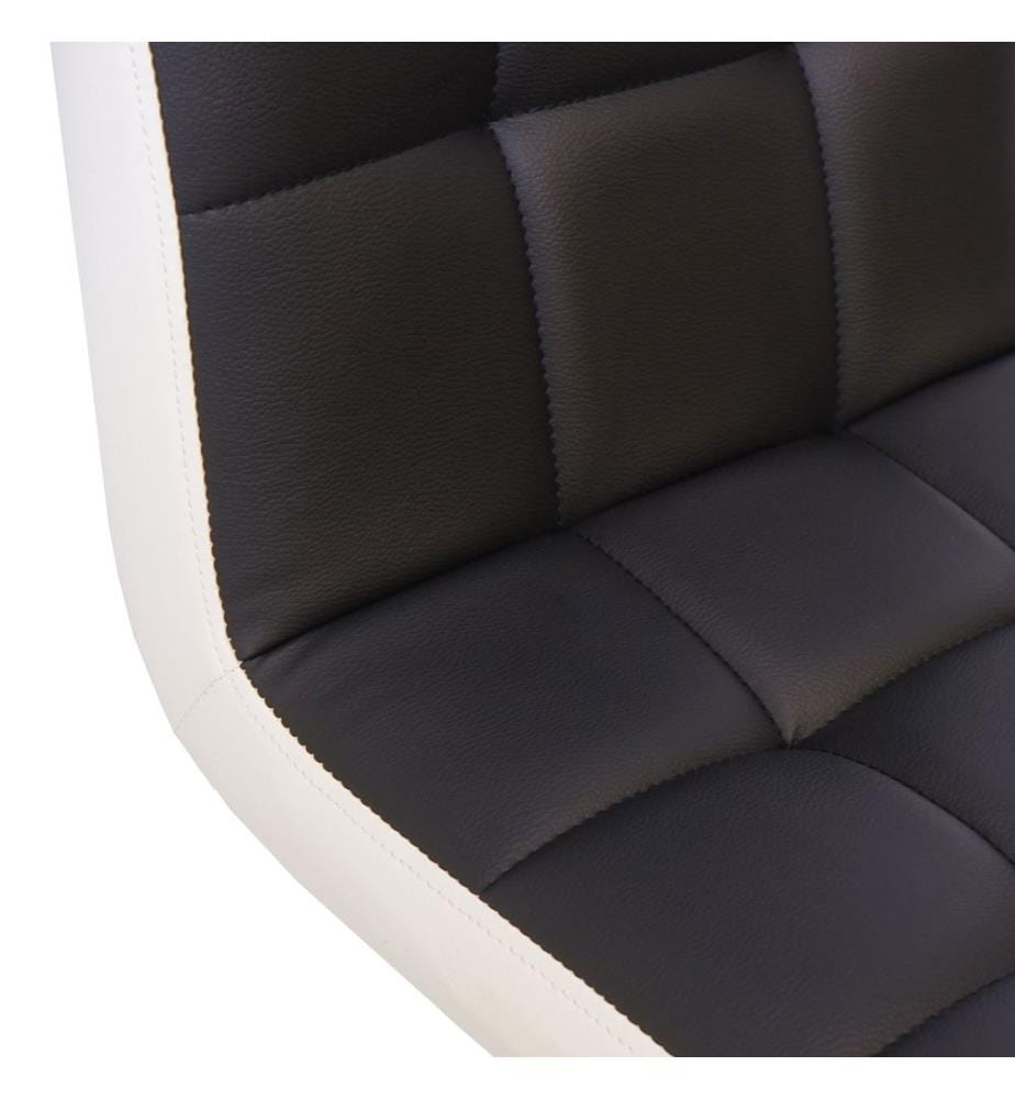 2er-Set Barhocker JAM-G87 höhenverstellbar Kunstleder schwarz-weiss Chromfuss