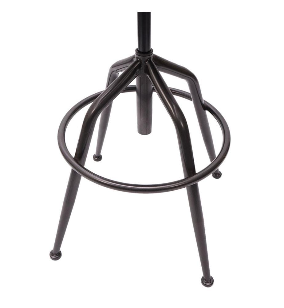 Tabouret de bar industriel aspect daim vintage marron JAM-H10