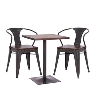 Set tavolo bistrot FSC con 2x sedie da pranzo Industrial