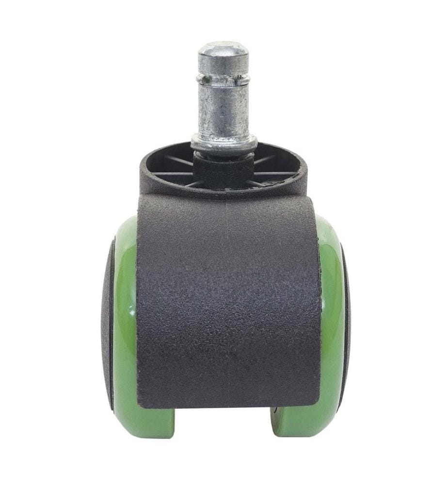 5x Hartbodenrollen Bürostuhl-Rollen 150kg belastbar 50 mm grün